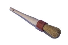 Grease Brush 1" White Bristle Wood Handle