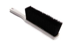 Counter Duster Black Boar Hair White Handle Poly