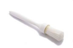 Grease Brush 1.25"  Round White Nylon
