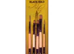 Black Gold Artist Brush 5-pack for Decorative work