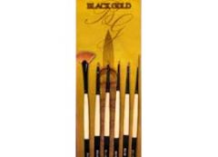 Black Gold Artist 6-pack Nylon Miniature Brushes